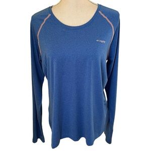 Columbia Omni-Shade Sun Protection Long Sleeve Tee Blue/Pink L